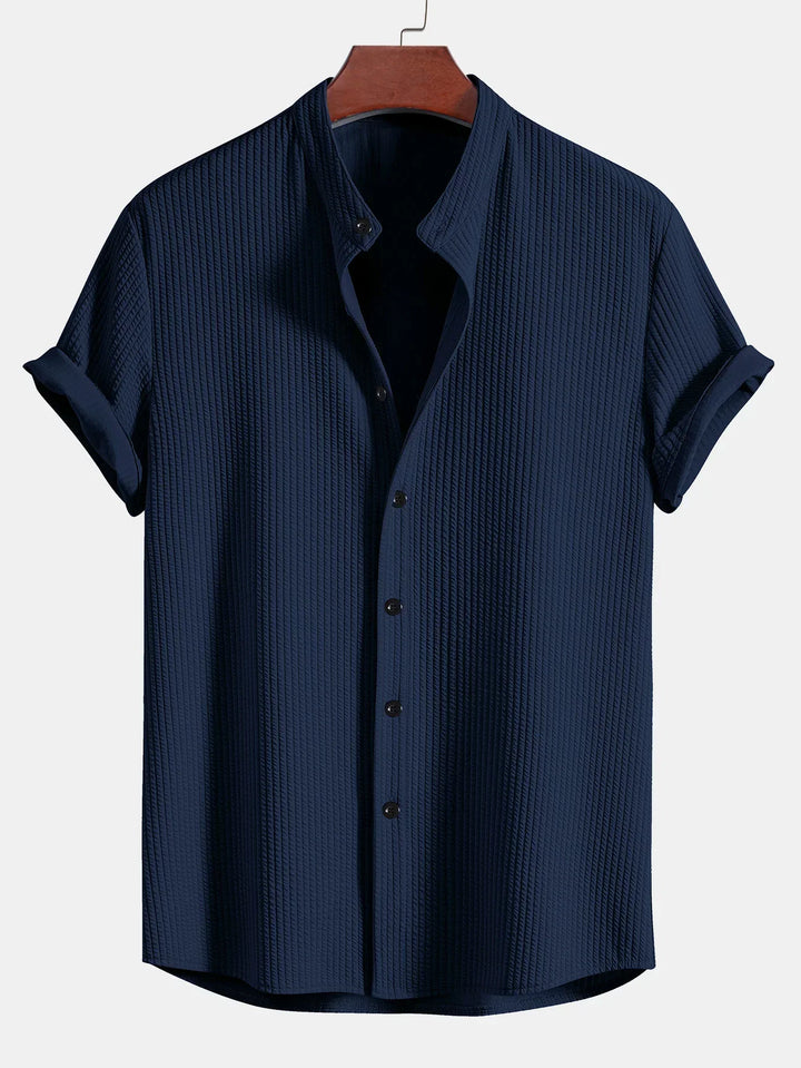 Muscle Fit ribbed collar shirt - Noah