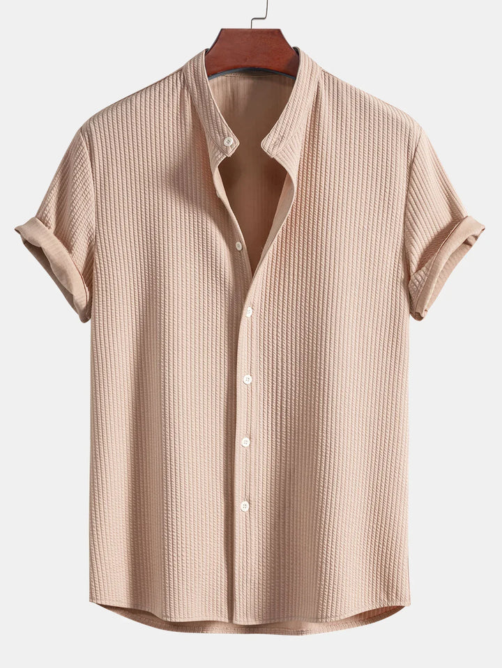 Muscle Fit ribbed collar shirt - Noah