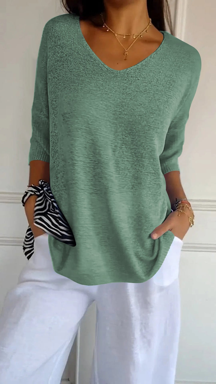 Elegant V-neck top - Hannah