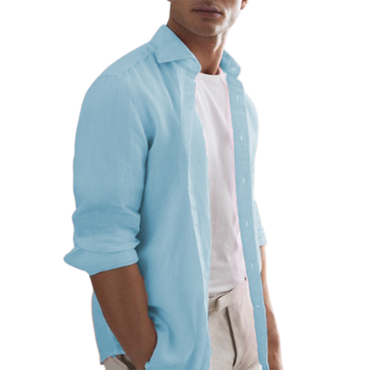 Cotton Linen Casual Long Sleeve Shirt