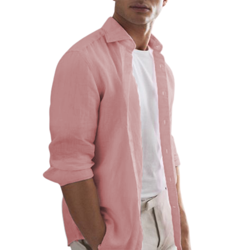 Cotton Linen Casual Long Sleeve Shirt