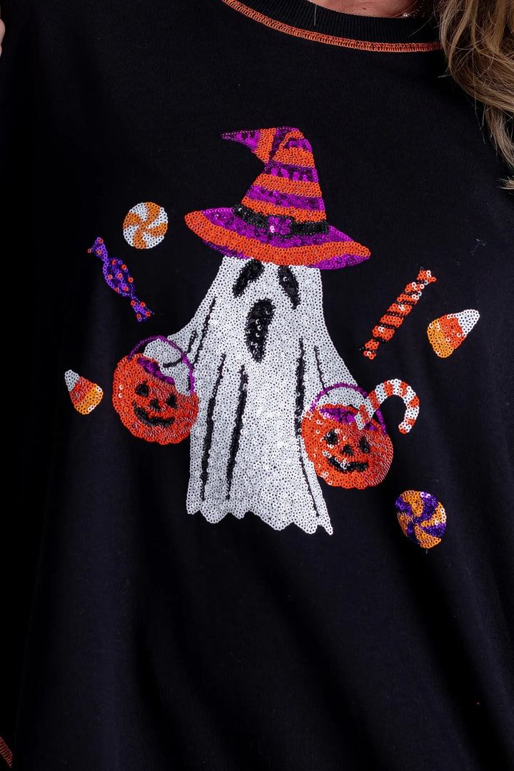 Luna | Halloween Sequin Sweatshirt