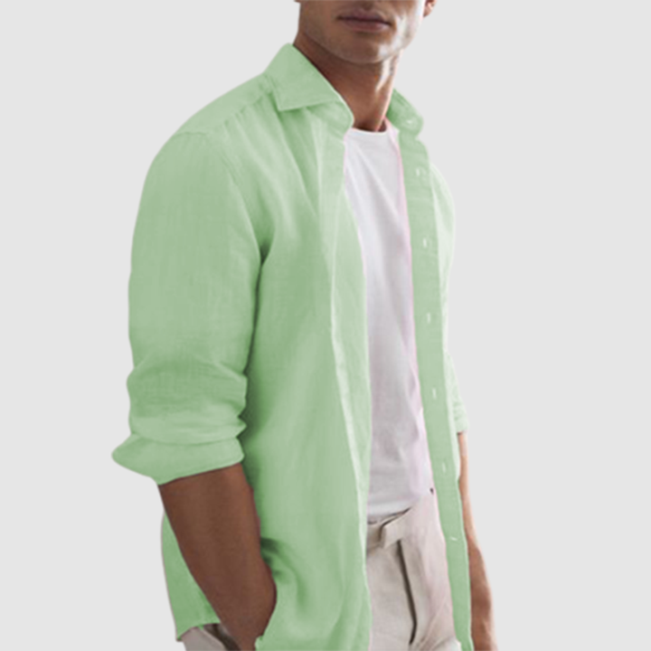 Cotton Linen Casual Long Sleeve Shirt