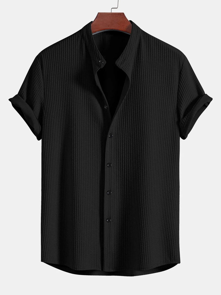 Muscle Fit ribbed collar shirt - Noah