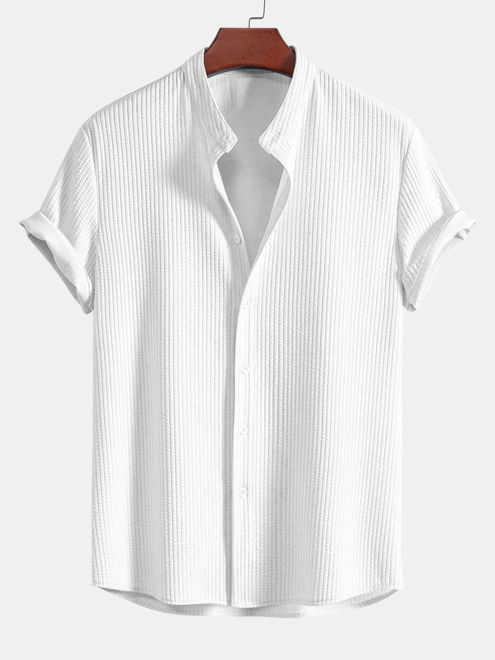 Muscle Fit ribbed collar shirt - Noah