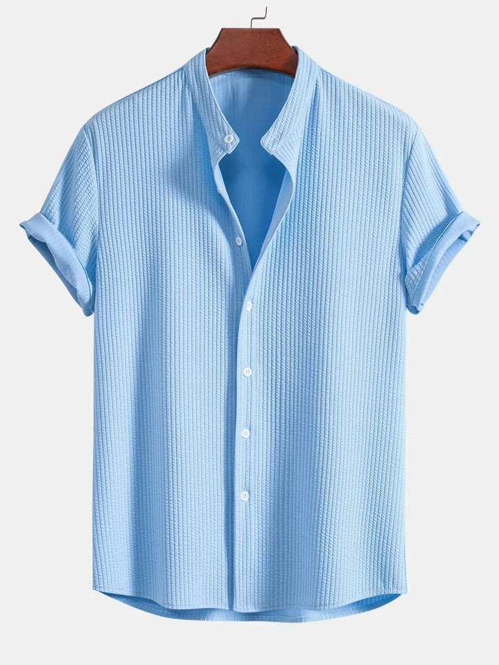 Muscle Fit ribbed collar shirt - Noah