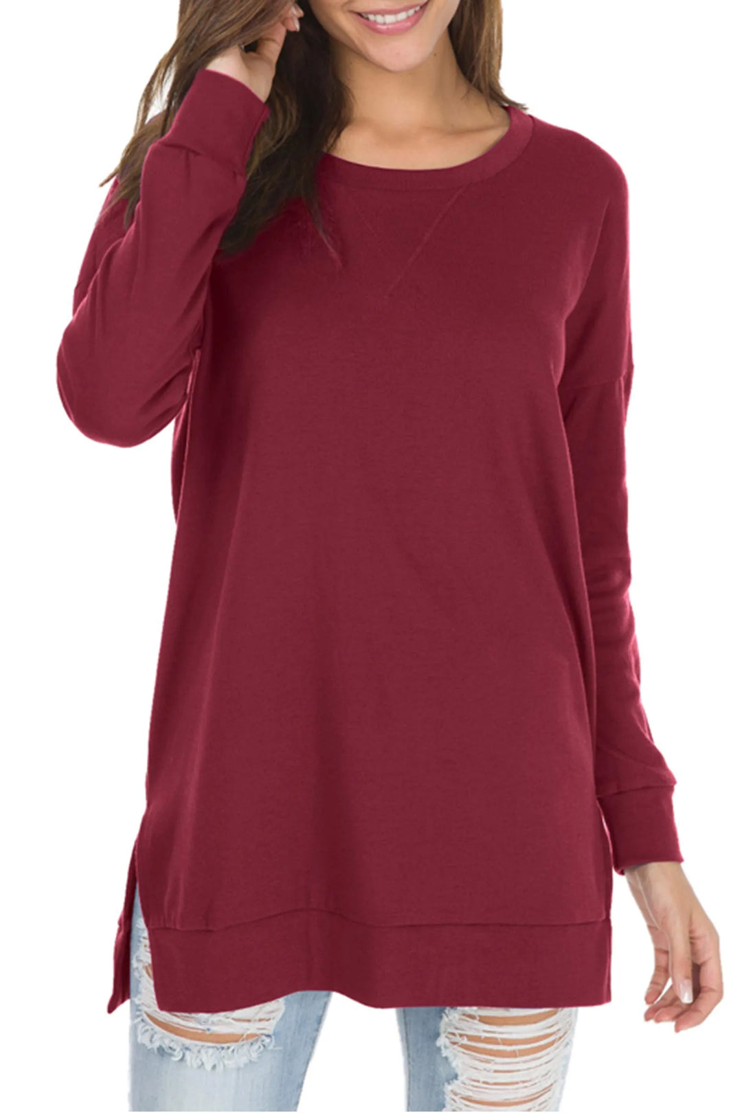 Rosy | Side Slit Sweatshirt